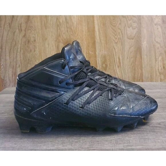 Adidas Freak X Carbon Mid Black Lace Up Football Cleats Mens Size 12 - Picture 1 of 12